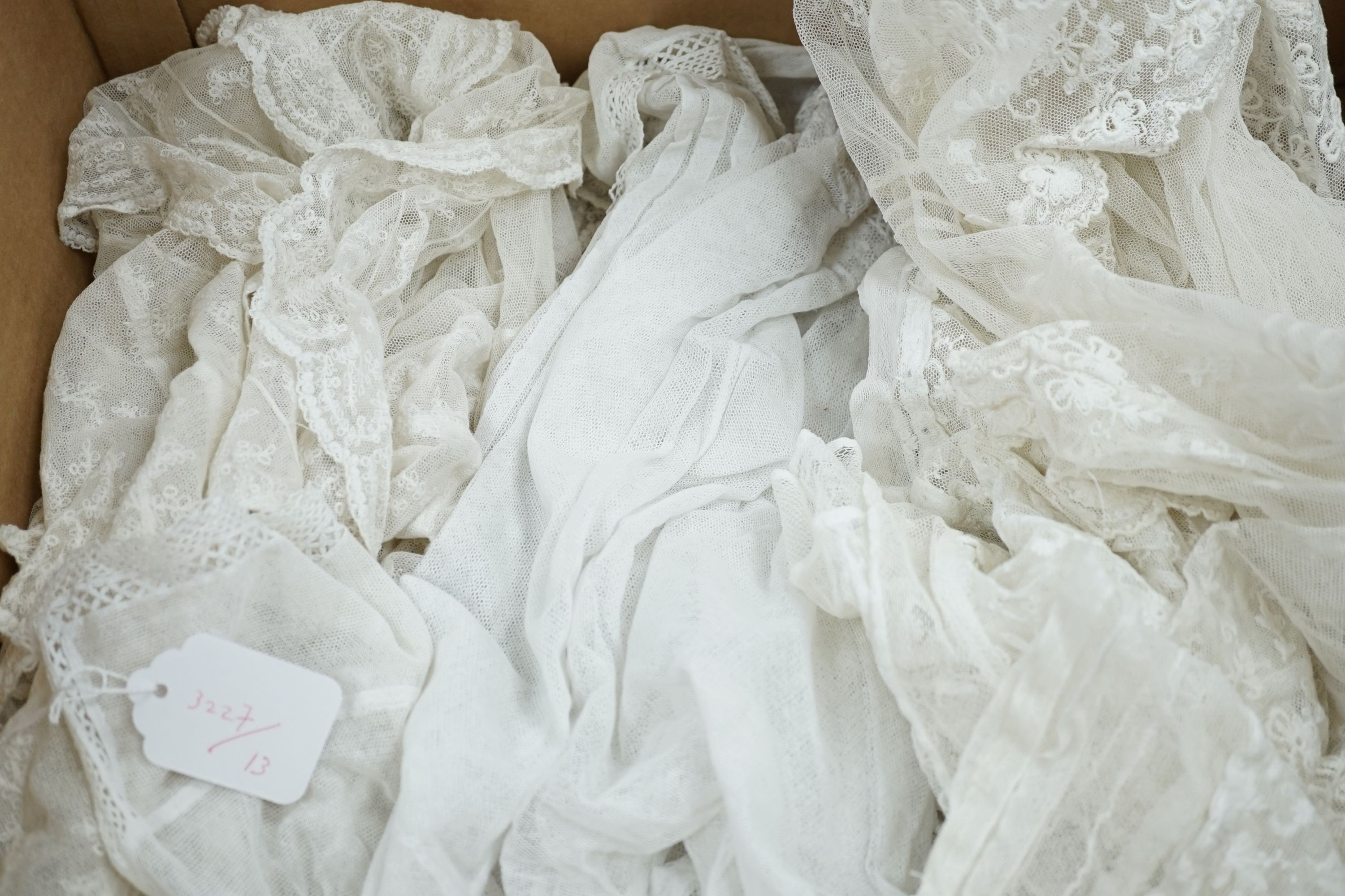 A lace jacket and five fine net and lace Edwardian ladies blouses.